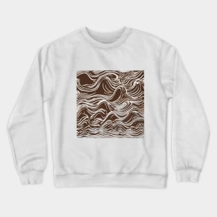 Chocolate Vanilla Swirl Abstract Design No. 536 Crewneck Sweatshirt